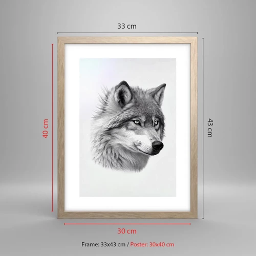 Poster in light oak frame - Alpha - Without a Doubt - 30x40 cm