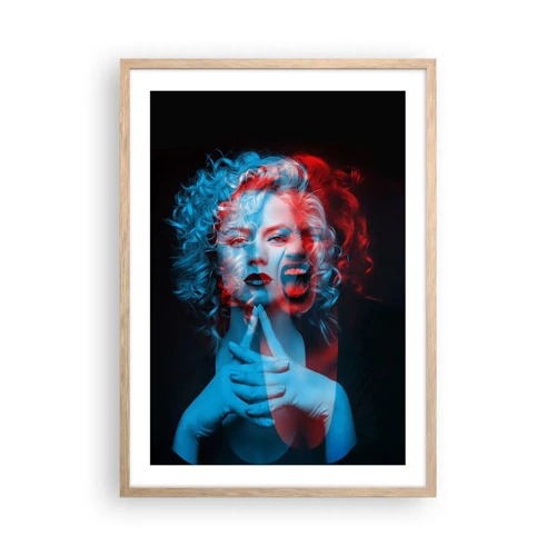 Poster in light oak frame - Alter Ego - 50x70 cm