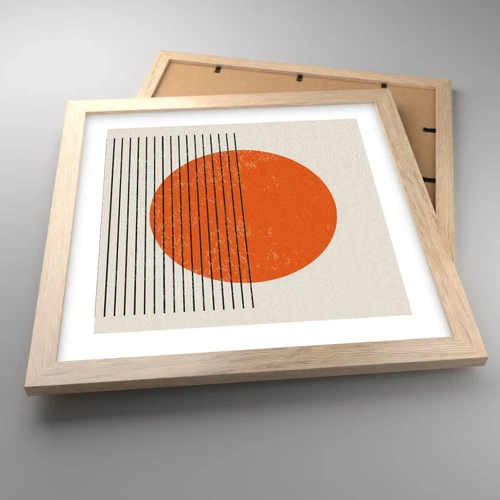 Poster in light oak frame - Always the Sun - 30x30 cm