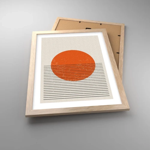 Poster in light oak frame - Always the Sun - 30x40 cm