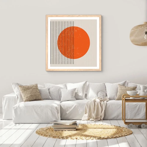 Poster in light oak frame - Always the Sun - 40x40 cm