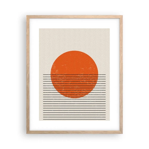 Poster in light oak frame - Always the Sun - 40x50 cm