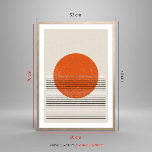 Poster in light oak frame - Always the Sun - 50x70 cm