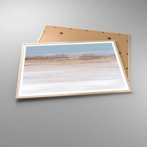 Poster in light oak frame - Ambiguous Landscape - 100x70 cm