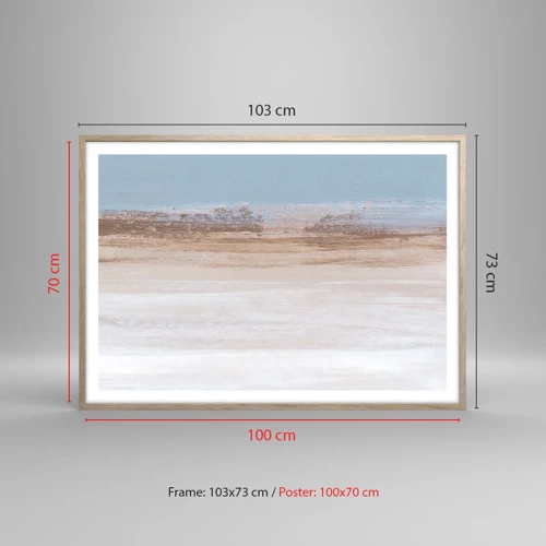 Poster in light oak frame - Ambiguous Landscape - 100x70 cm