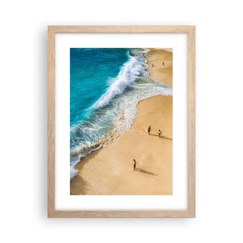 Poster in light oak frame - And Next the Sun, Beach… - 30x40 cm