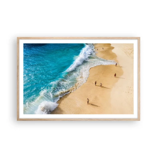 Poster in light oak frame - And Next the Sun, Beach… - 91x61 cm
