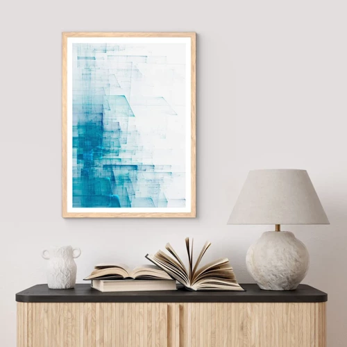 Poster in light oak frame - And There Was Space - 40x50 cm