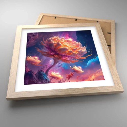 Poster in light oak frame - Another World - 30x30 cm