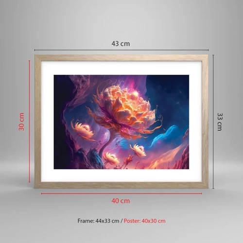 Poster in light oak frame - Another World - 40x30 cm