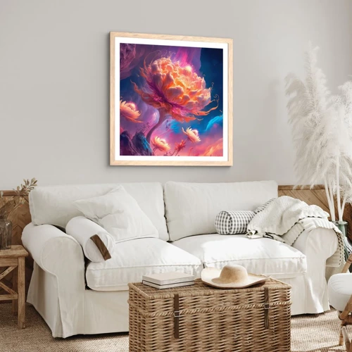 Poster in light oak frame - Another World - 40x40 cm