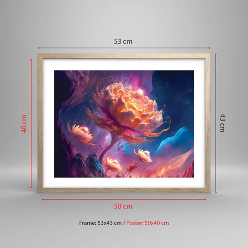 Poster in light oak frame - Another World - 50x40 cm