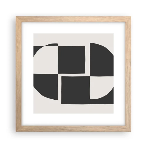 Poster in light oak frame - Antithesis-Synthesis - 30x30 cm