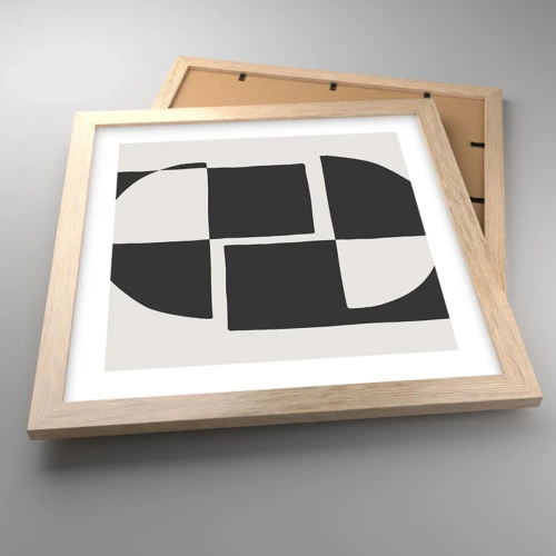 Poster in light oak frame - Antithesis-Synthesis - 30x30 cm