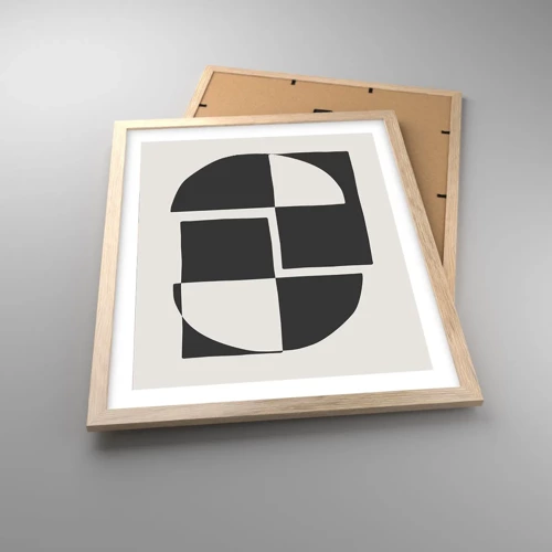 Poster in light oak frame - Antithesis-Synthesis - 40x50 cm