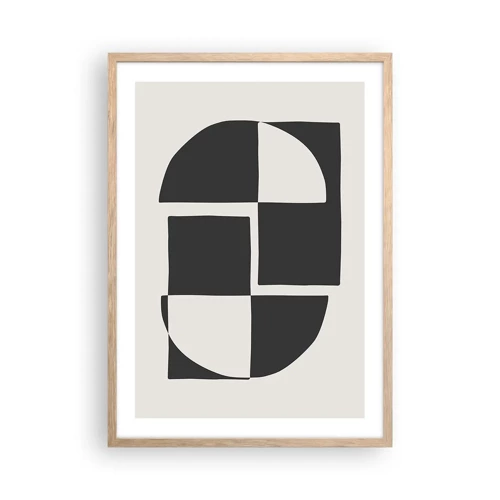 Poster in light oak frame - Antithesis-Synthesis - 50x70 cm