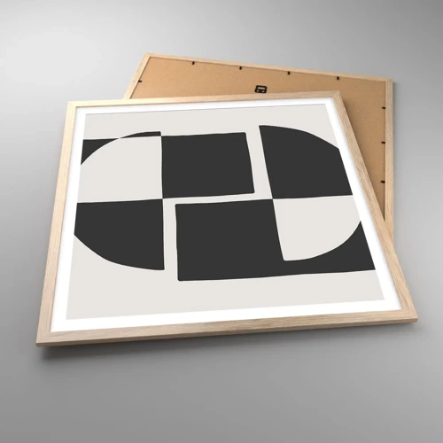 Poster in light oak frame - Antithesis-Synthesis - 60x60 cm