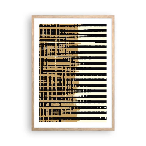 Poster in light oak frame - Architectural Abstract - 50x70 cm