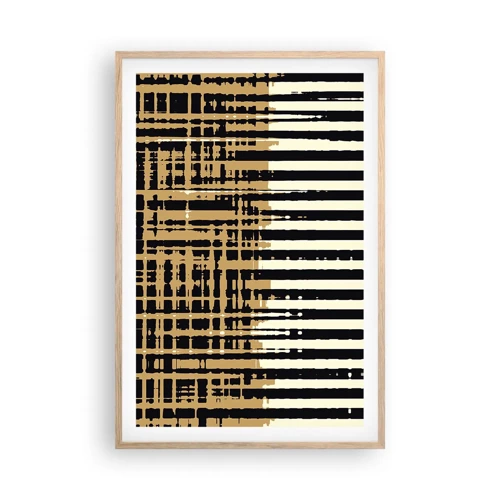 Poster in light oak frame - Architectural Abstract - 61x91 cm