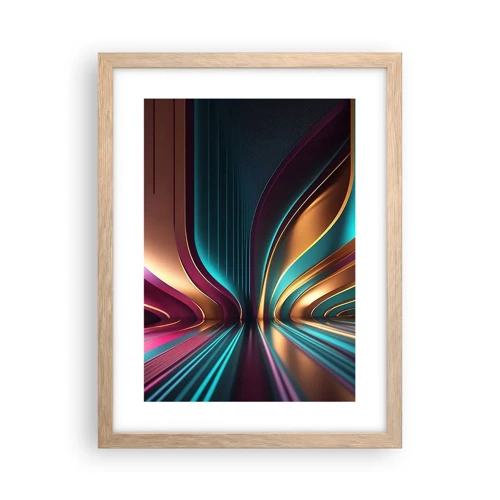 Poster in light oak frame - Architecture of Light - 30x40 cm