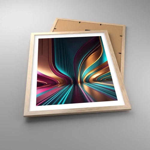 Poster in light oak frame - Architecture of Light - 40x50 cm