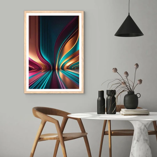 Poster in light oak frame - Architecture of Light - 40x50 cm