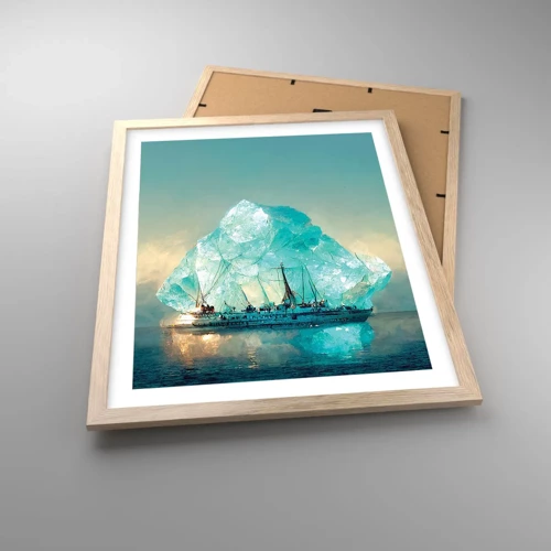 Poster in light oak frame - Arctic Diamond - 40x50 cm