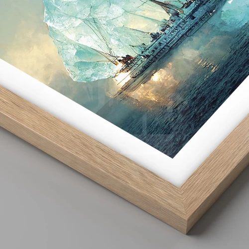 Poster in light oak frame - Arctic Diamond - 50x40 cm