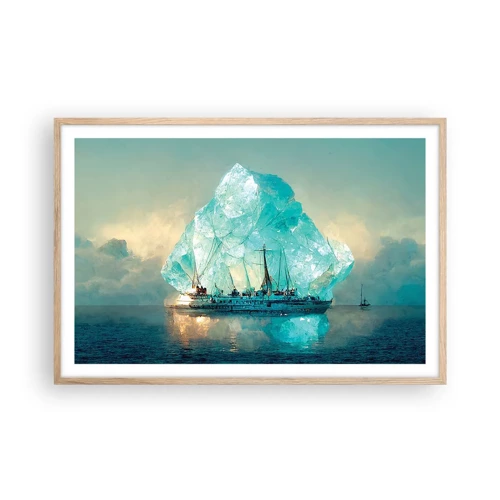 Poster in light oak frame - Arctic Diamond - 91x61 cm