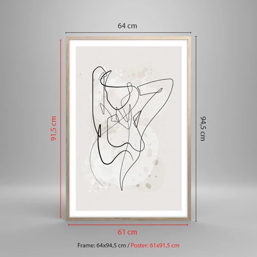 Poster in light oak frame - Art of Seduction - 61x91 cm