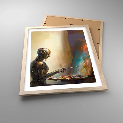 Poster in light oak frame - Art of the Future - 40x50 cm