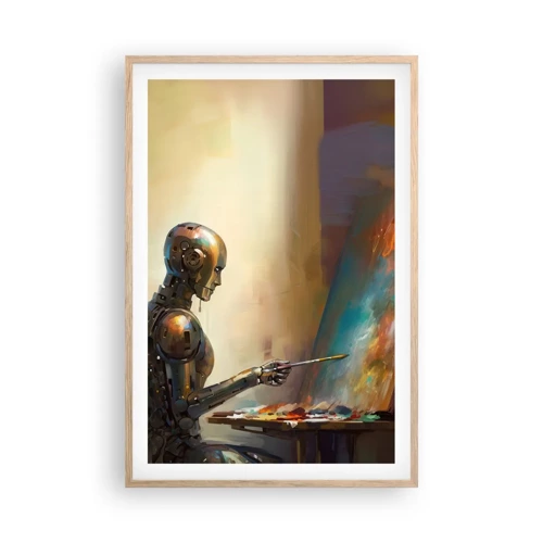 Poster in light oak frame - Art of the Future - 61x91 cm