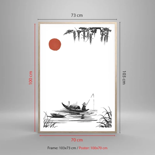 Poster in light oak frame - Asian Afternoon - 70x100 cm