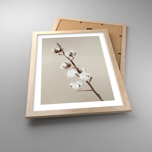 Poster in light oak frame - At the Heart of Softness - 30x40 cm