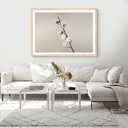 Poster in light oak frame - At the Heart of Softness - 91x61 cm