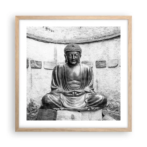 Poster in light oak frame - At the Source of Peace - 50x50 cm