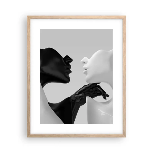 Poster in light oak frame - Attraction - Desire - 40x50 cm