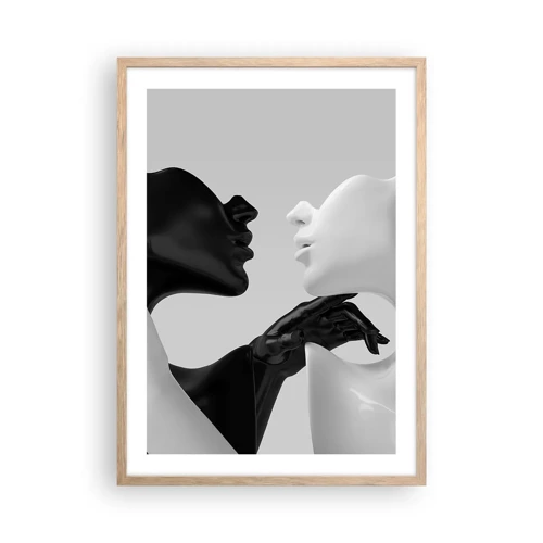 Poster in light oak frame - Attraction - Desire - 50x70 cm