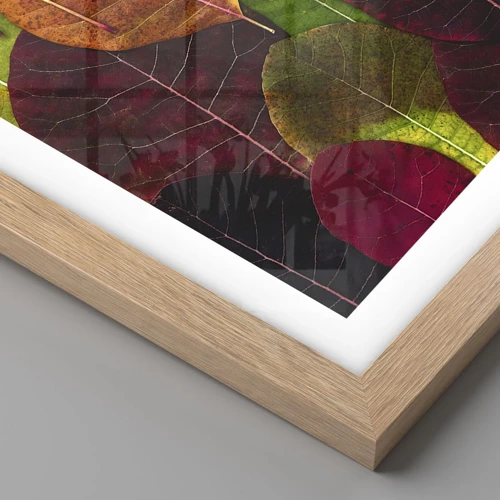 Poster in light oak frame - Autumn Mosaics - 40x50 cm