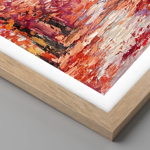 Poster in light oak frame - Autumnal Impression - 40x50 cm
