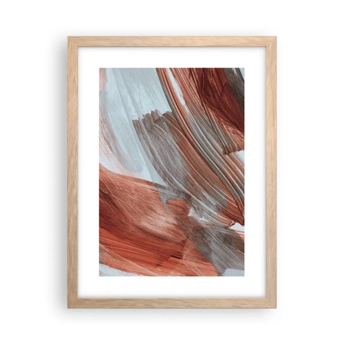 Poster in light oak frame - Autumnal and Windy Abstract - 30x40 cm