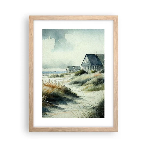 Poster in light oak frame - Away from the Hustle and Bustle - 30x40 cm