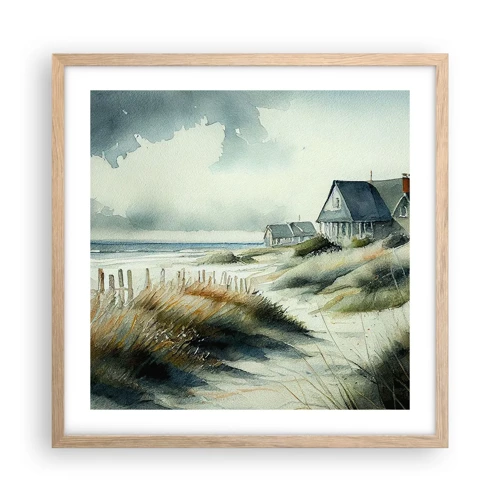 Poster in light oak frame - Away from the Hustle and Bustle - 50x50 cm