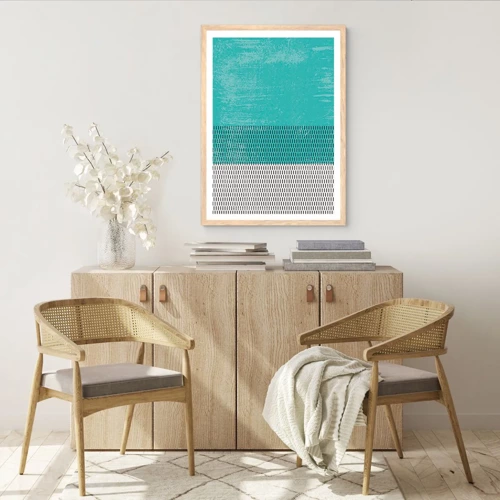 Poster in light oak frame - Balanced Composition - 50x70 cm