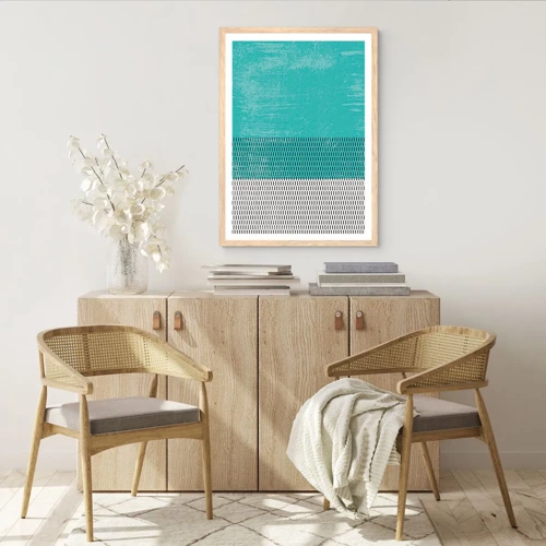 Poster in light oak frame - Balanced Composition - 70x100 cm