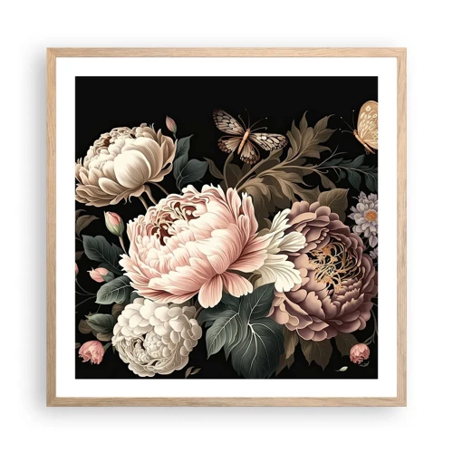 Poster in light oak frame - Baroque Style - 60x60 cm