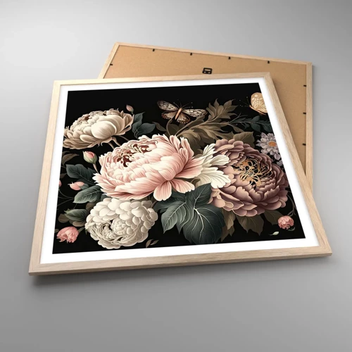 Poster in light oak frame - Baroque Style - 60x60 cm