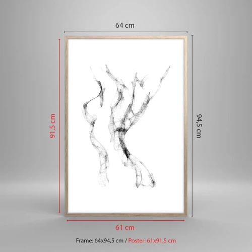 Poster in light oak frame - Beautiful and Strong - 61x91 cm