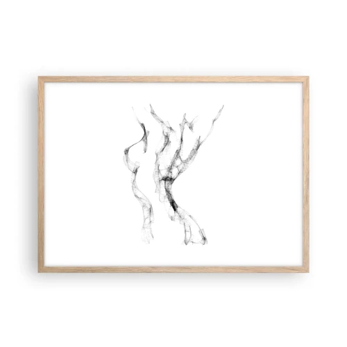 Poster in light oak frame - Beautiful and Strong - 70x50 cm