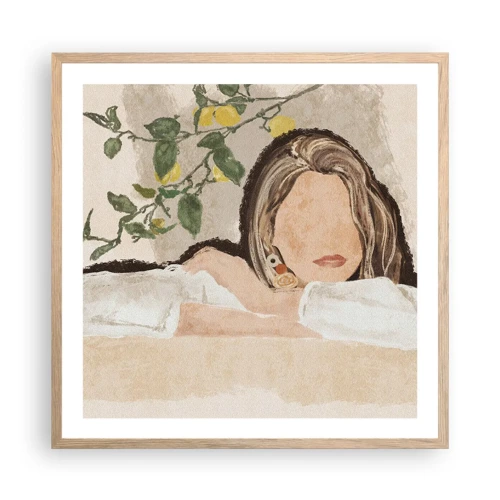 Poster in light oak frame - Beauty of the South - 60x60 cm